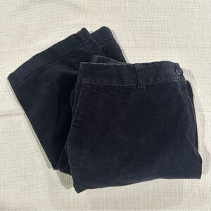 LL Bean Vintage Corduroy Pants • Classic Fit Curvy • Size 12 Petite • Dark Navy